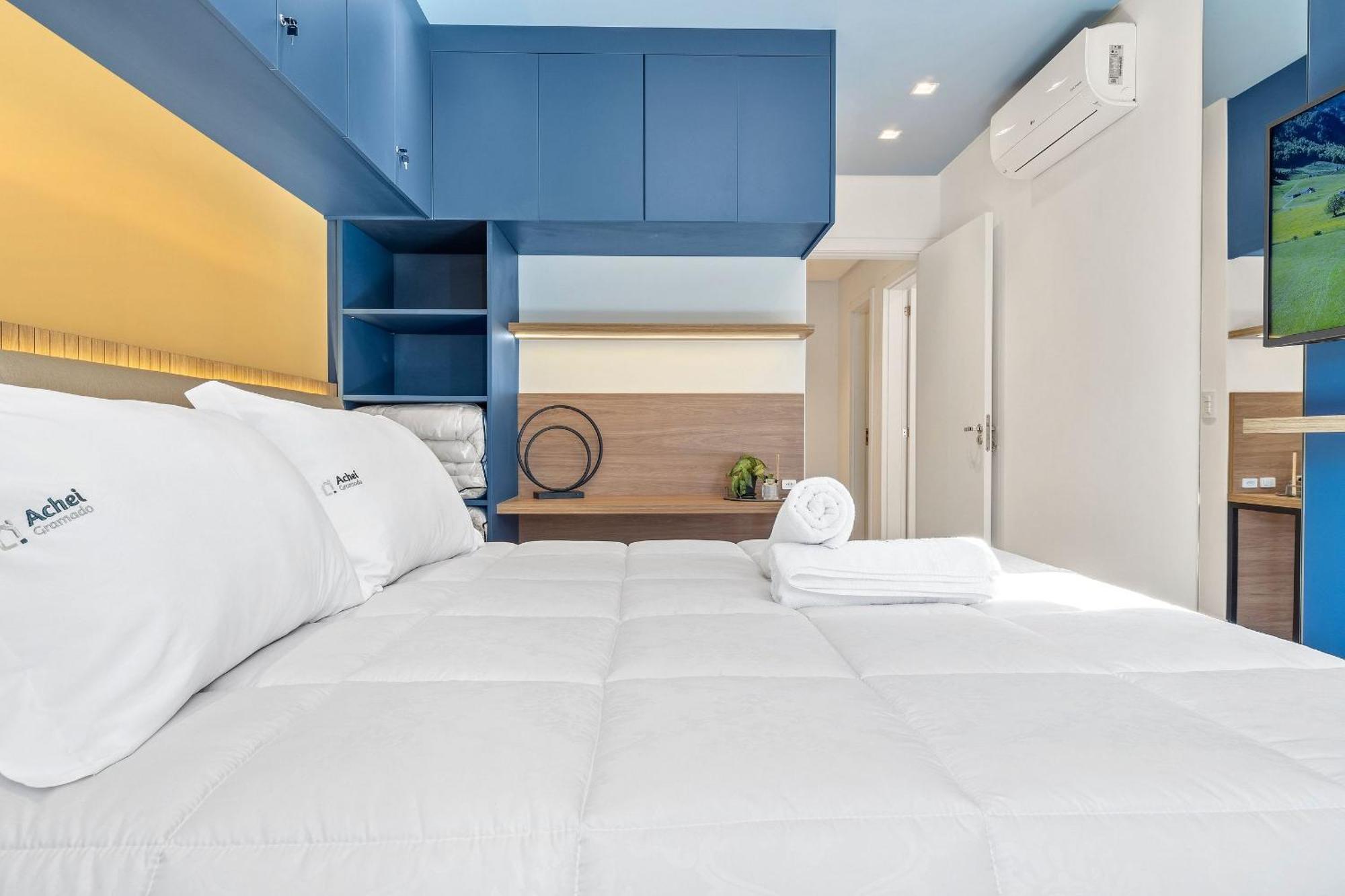 Apartamento Bellagio 2 Suites E Piscina By Achei Canela Dış mekan fotoğraf