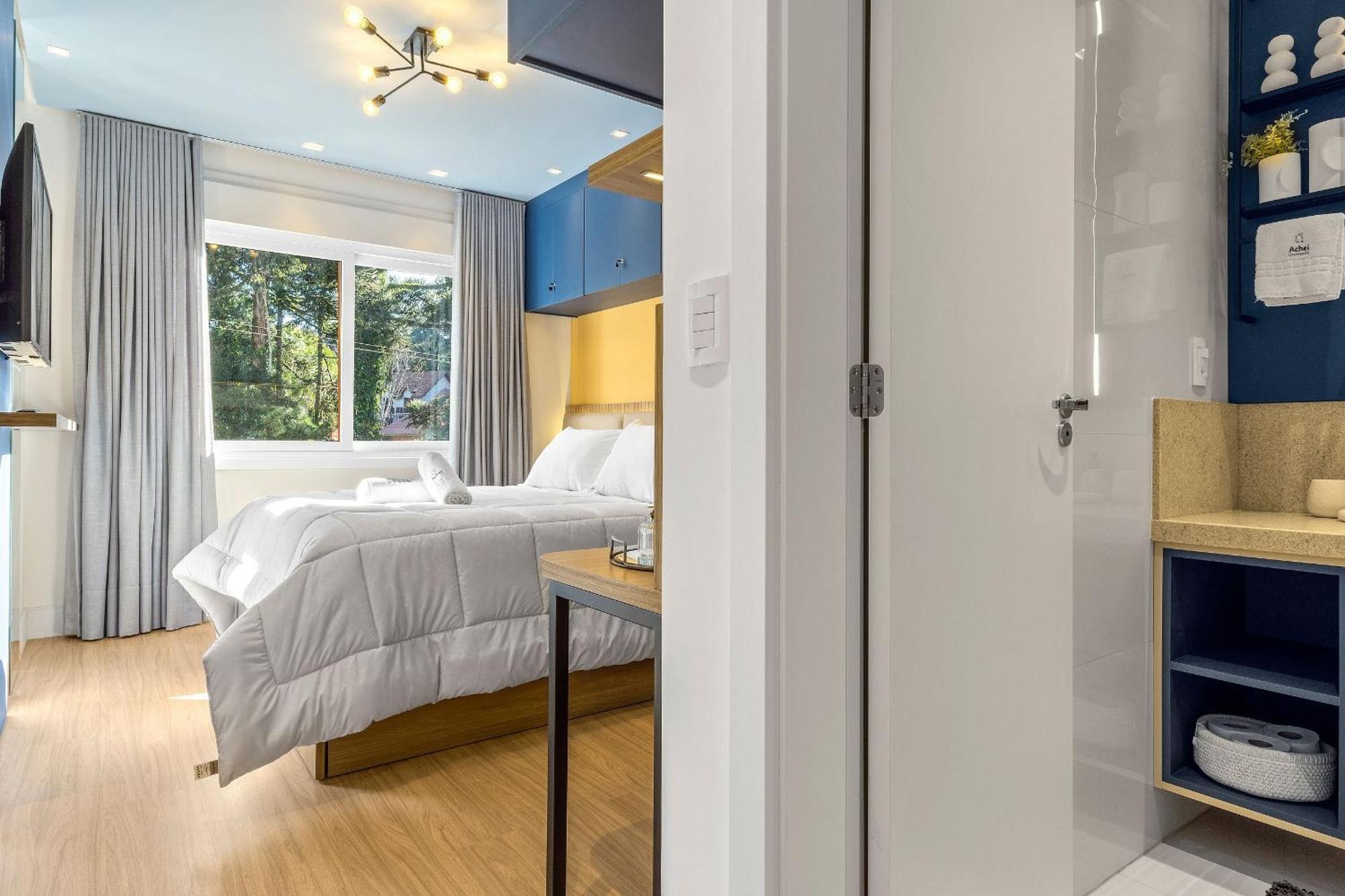 Apartamento Bellagio 2 Suites E Piscina By Achei Canela Dış mekan fotoğraf
